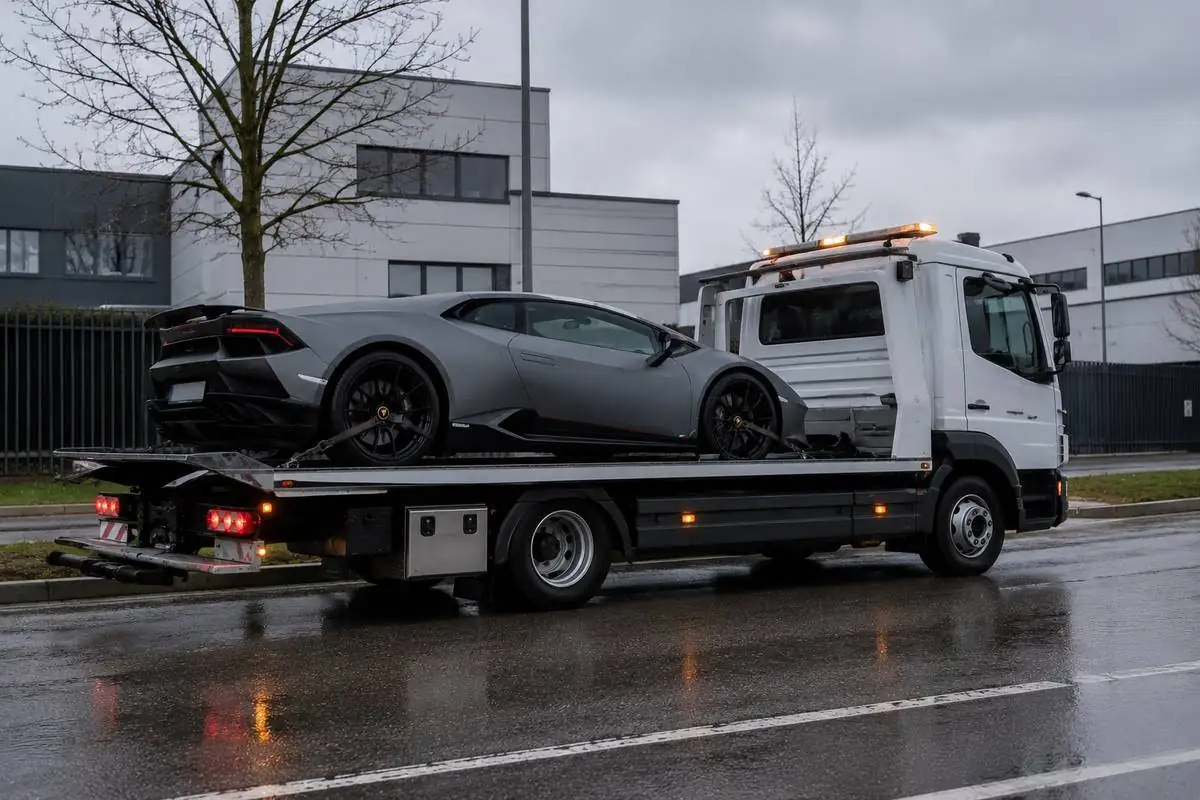 PV Autotransporte München – Sportwagen auf Transporter