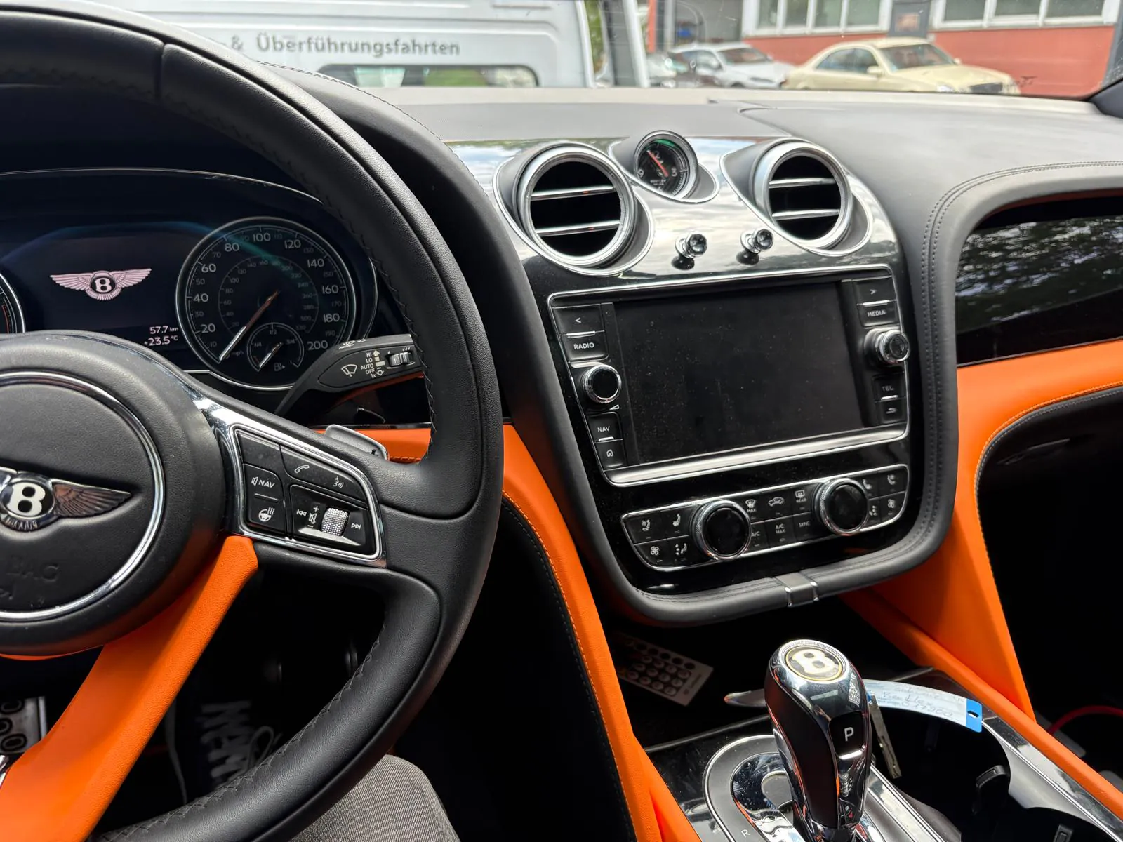 High-quality Bentley interior as a detail of a vehicle project